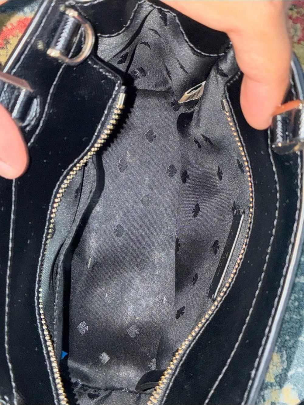 kate spade Staci Black Leather Structured Satchel - Picture 7 of 7